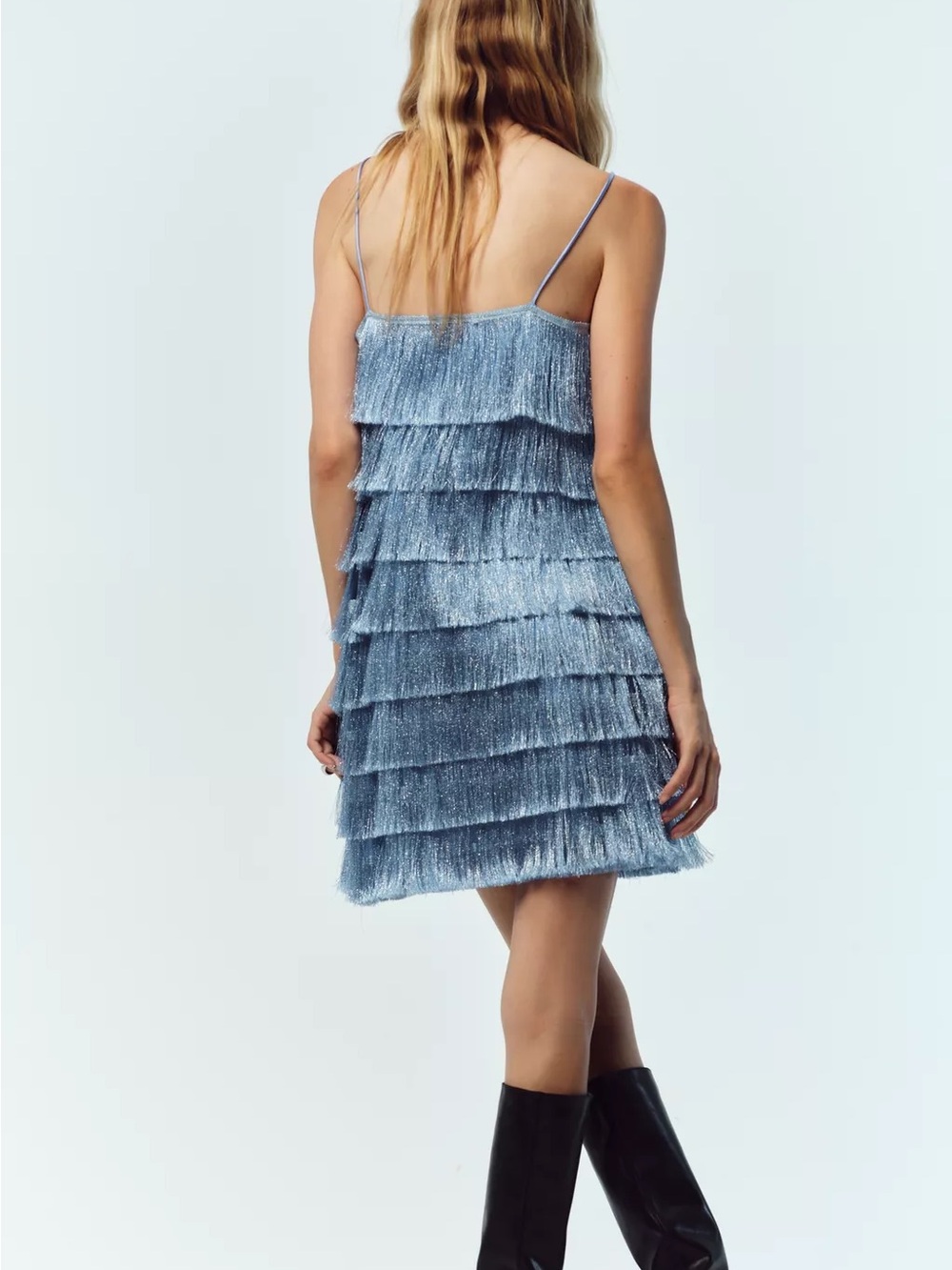 Zara Fringed Mini Dress - Picture 10 of 16
